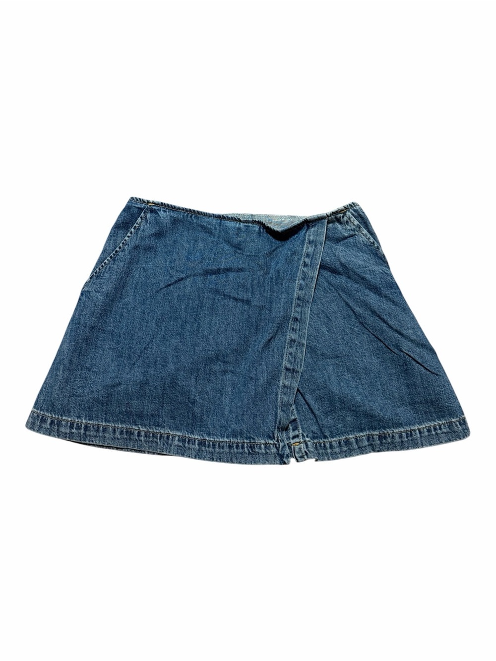 NWT Gap Classic Blue Denim A-Line Mini Skirt with Shorts Size 2/26 Summer Trendy